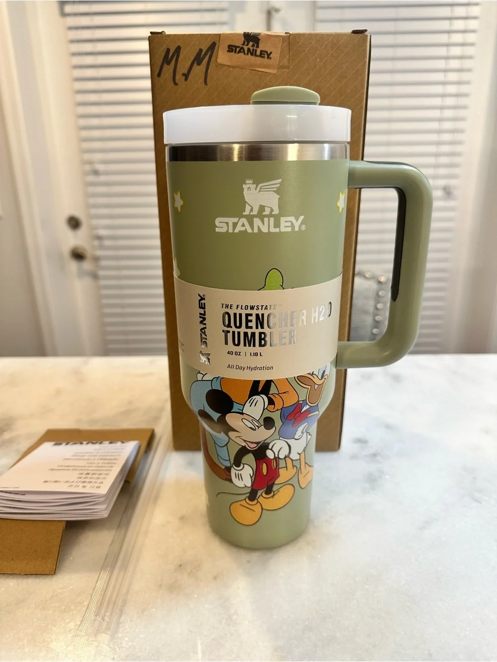 Stanley Disney Goofy Mickey Mouse & Donald Duck 40oz Quencher H20 Green Tumbler - Picture 10 of 13